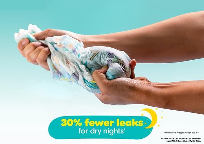 Pampers Training Pants - Easy Ups Boys & Girls Bluey - Size 4T-5T, 104 Count, Children's Potty Underwear (Packaging May Vary)